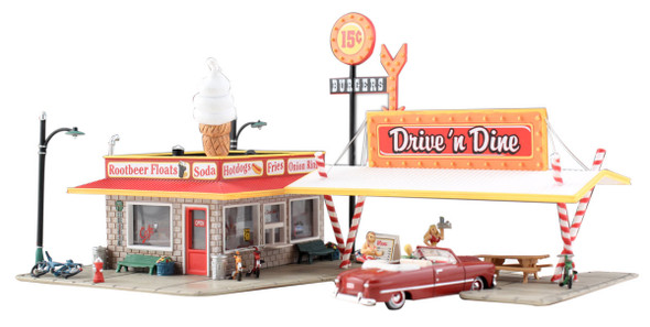 Woodland Scenics Built / Ready Drive 'N Dine HO Railroad Train Building BR5029