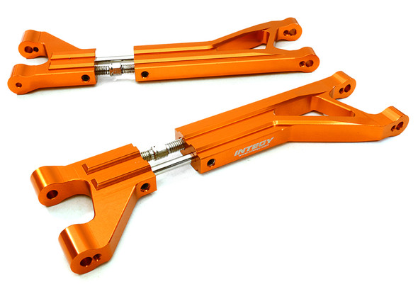 Integy Aluminum Adjustable Upper Suspension Arms (2): Traxxas X-Maxx 4X4 C27093ORANGE