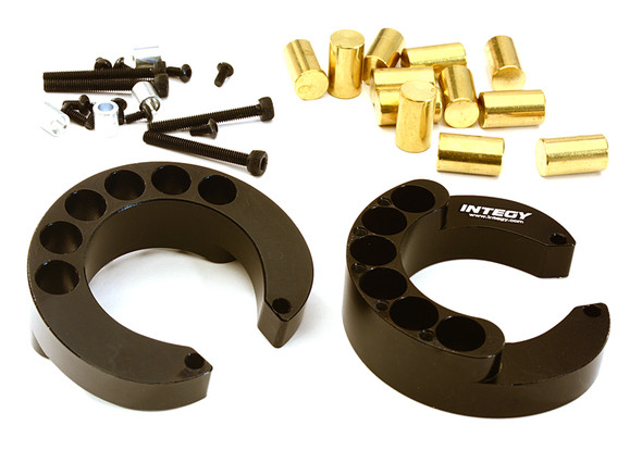 Integy Portal Axle Counterweight Add-On (2): Traxxas TRX-4 C27938BLACK