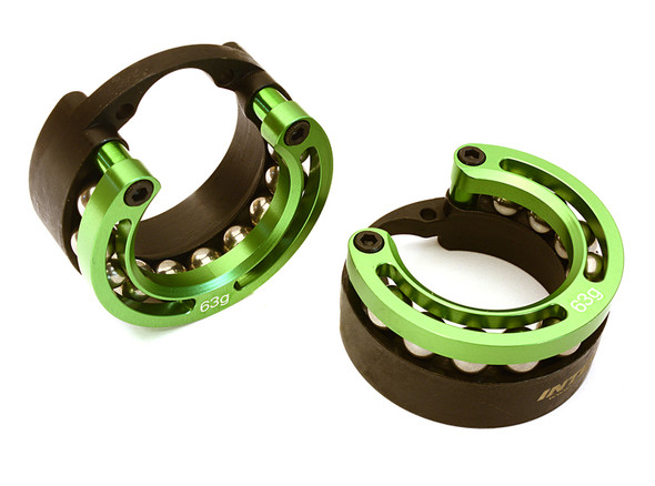 Integy Aluminum Counterweight (2): Traxxas TRX-4 & Trail Crawler C27997GREEN