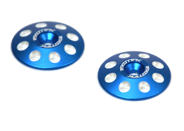 Exotek 1665BLU 1/8 XL Aluminum Wing Buttons 22MM Blue (2)