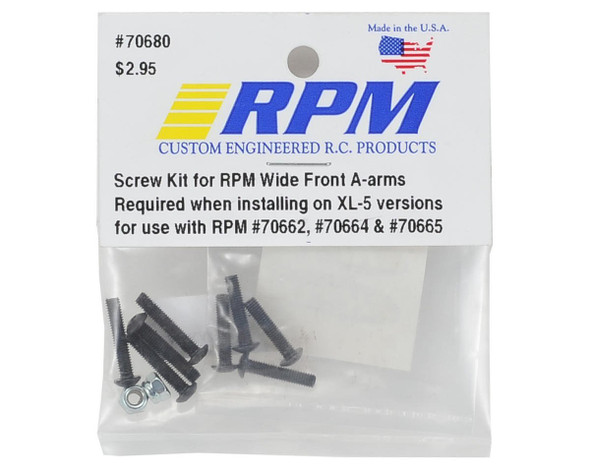 RPM Screw Kit for Wide Front A-Arms : Rustler / Stampede 2wd