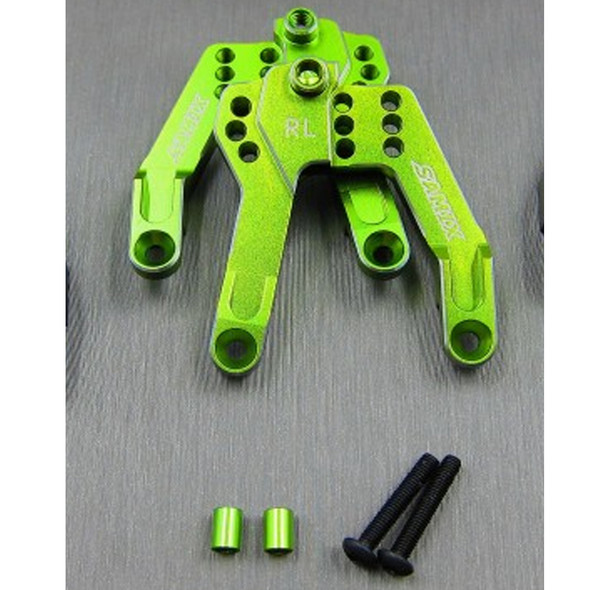 SAMIX SCX2-6024GN Aluminum Rear Shock Plate Green : SCX10-2