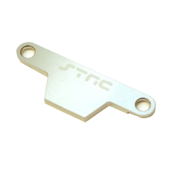 STRC ST3727AS CNC Machined Alum. Battery Hold-down Plate: Rustler / Bandit Silver