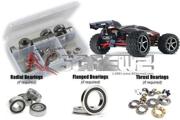 RC Screwz TRA037R Traxxas 1/16th E-Revo VXL Rubber Shielded Bearings Kit