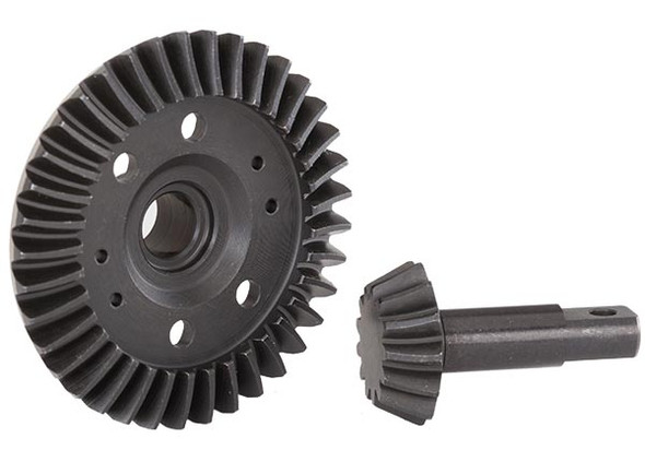 Traxxas 5379R Ring gear, differential/ pinion gear differential machined spiral cut front