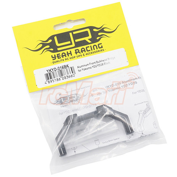 Yeah Racing YKYD-016BK Aluminum Front Bulkhead Bridge : Yokomo YD2 YD2S Black