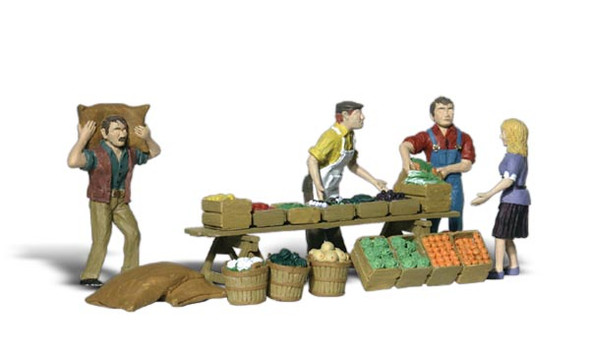 Woodland Scenics Accents Farmers Market Train Figures O A2750