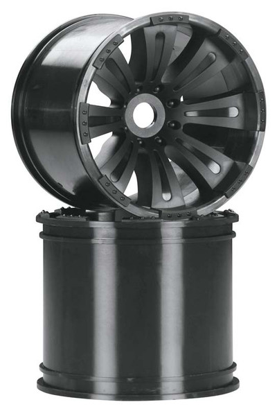 Axial AX8008 8 Spoke 1/8th Monster Truck Wheels Black 2