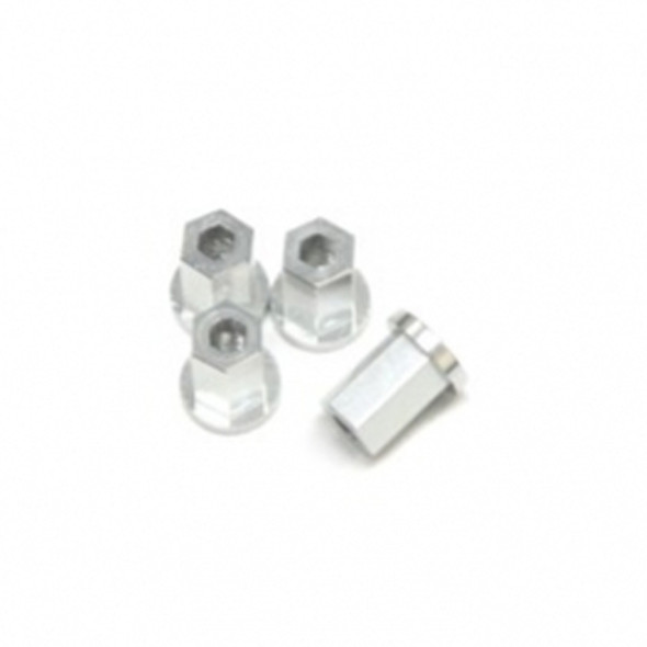 STRC ST3654-17DS CNC Machined Alum.17mm Hex Lock-nut (4) Silver: Slash 2WD / 4X4