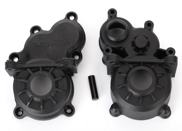 Traxxas 8691 Front / Rear Gearbox Halves w/ Idler Gear Shaft : E-Revo VXL Brushless