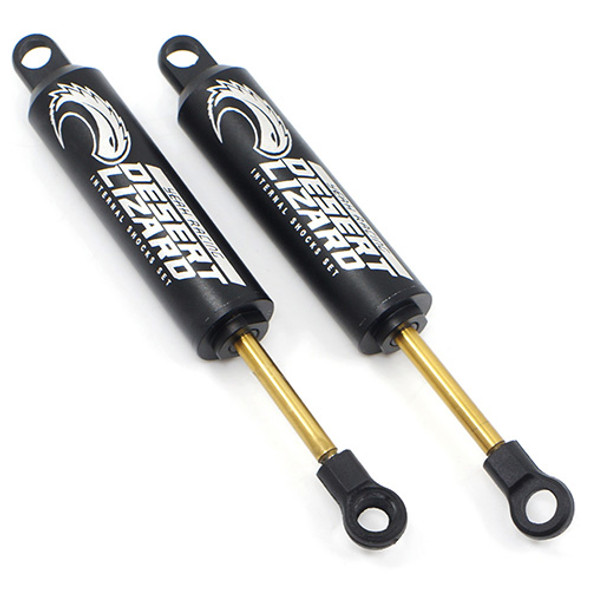 Yeah Racing 100mm Desert Lizard Two Stage Internal Shock Pair Blk For Crawler