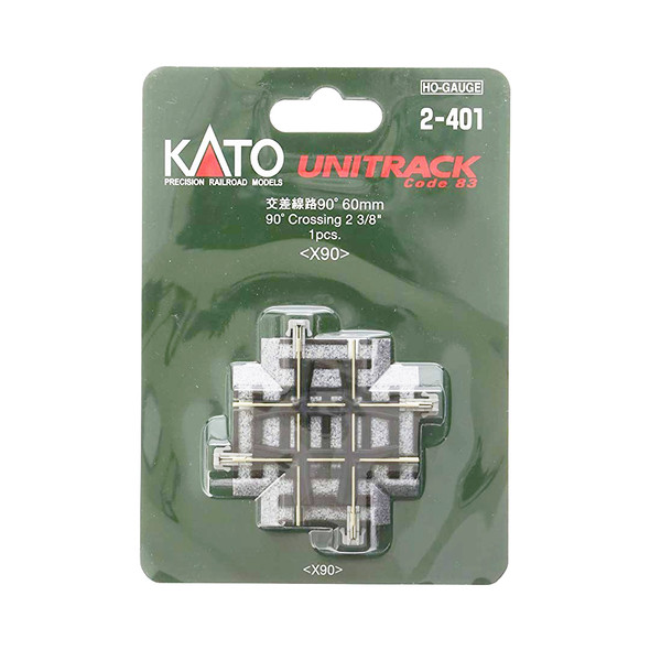 Kato 2401 60mm 2-3/8" 90-Degree Crossing : HO Scale