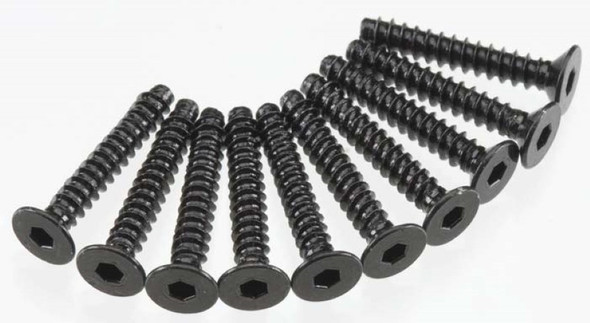 Axial AXA468 M3x18mm Hex Socket Tapping Flat Head Black (10) EXO Terra Buggy