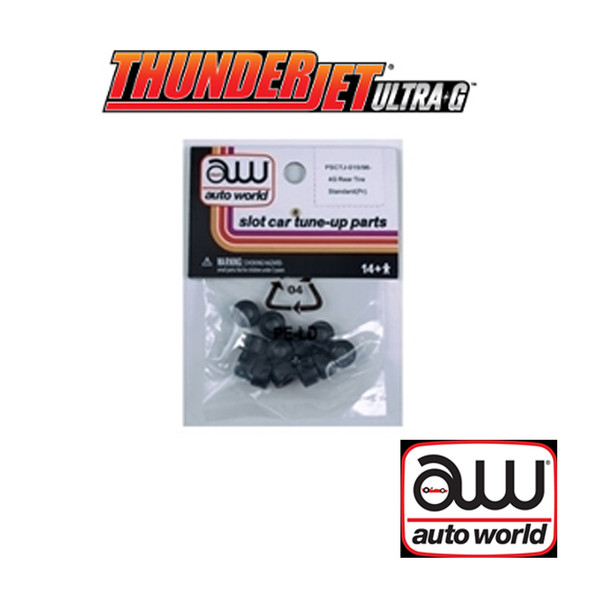 Auto World Thunderjet Rear Tire (Pair) 6 Pack : 1:64 / HO Scale Slot Car