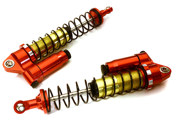 Integy Rebound Adj Piggyback Shock L=134mm (2): Axial 1/10 & Off-Rd C28073RED