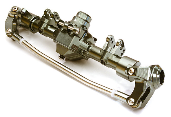 Integy Aluminum Complete Front Axle Housing Assembly : SCX10 II C27152GUN