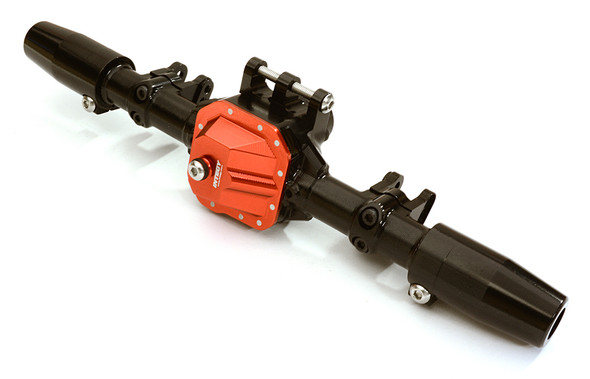 Integy Aluminum Complete Rear Axle Housing Assembly: SCX10 II C27154BLACKRED
