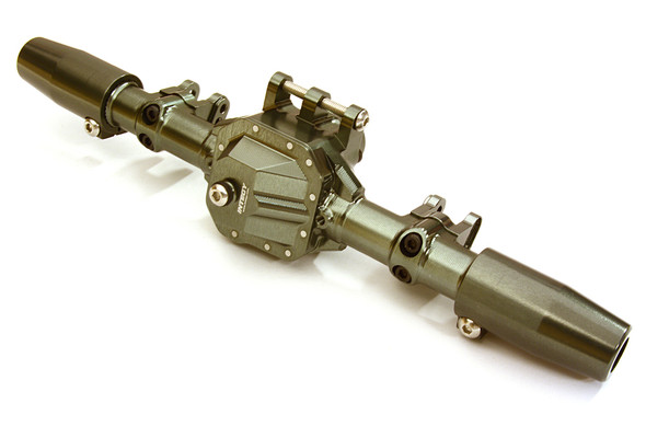 Integy Aluminum Complete Rear Axle Housing Assembly: SCX10 II C27154GUN