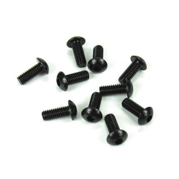 Tekno RC TKR1443 M4x10mm Button Head Screws Black (10pcs)