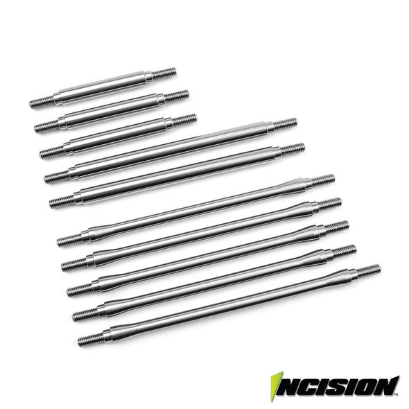Incision IRC00201 Stainless Steel 10pc Link Kit - 12.3in Wheelbase : Traxxas TRX-4