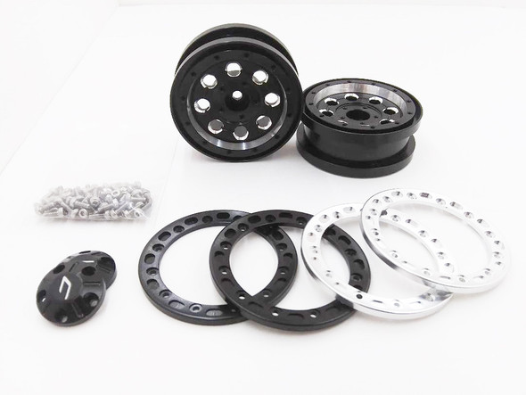 Cross RC CZR97400328 Upgrade Cross 1.9″ Aluminum Bead Lock Wheels (2)