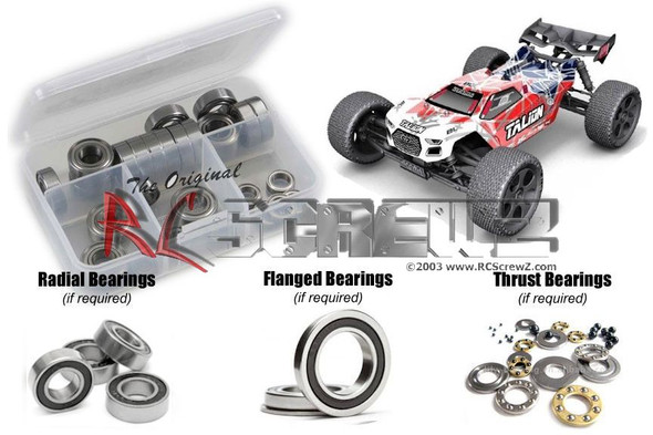 RC Screwz ARRM009R Arrma Talion 6S BLX 1/8 Rubber Shielded Bearings