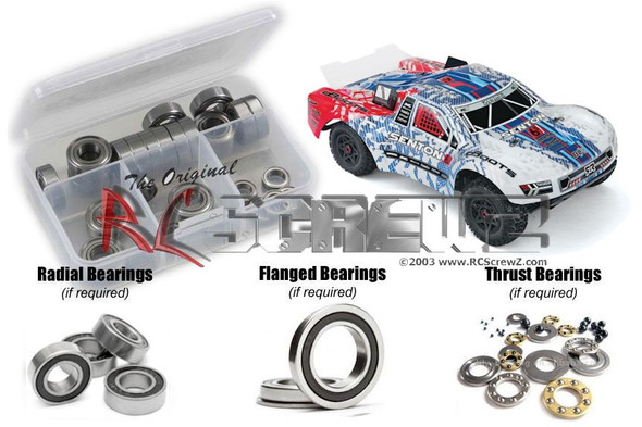RC Screwz ARRM010R Arrma Senton SC 6S BLX Rubber Shielded Bearing Kit