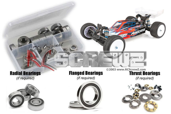 RC Screwz ASS096R Associated RC106.1 Rubber Shielded Bearing Kit