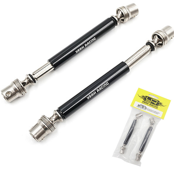 Yeah Racing Stainless Steel Front & Rear Center Shaft Set Black : Axial Wraith AXWR-012