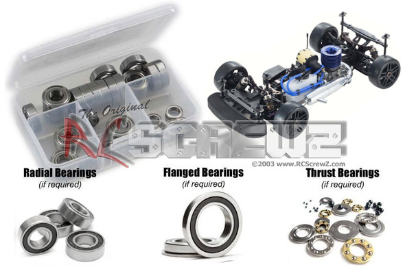 RC Screwz KYO182R Kyosho Inferno GT3 4wd Rubber Shielded Bearing Kit