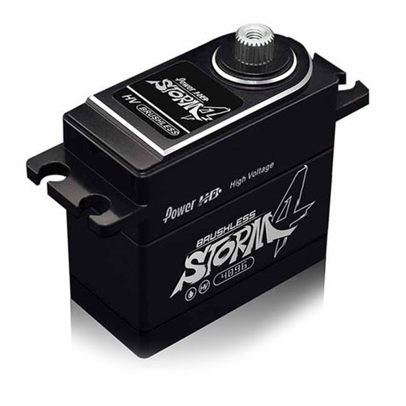 POWER HD STORM-4 Brushless Motor 1/10 Titanium & Alum Gear Digital Servo Black