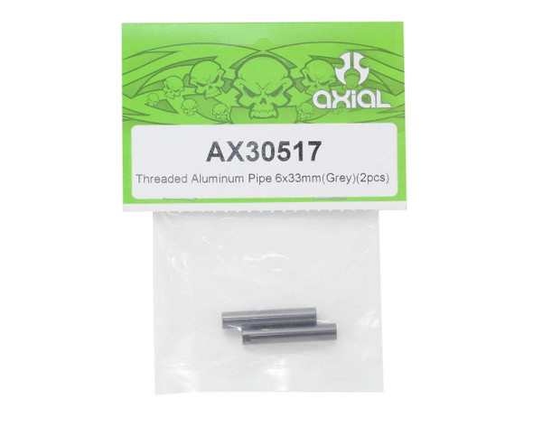 Axial AX30517 Threaded Aluminum Pipe 6x33mm Grey 2 SCX10