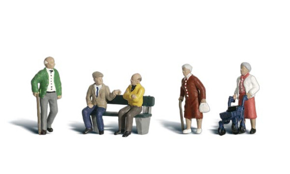 Woodland Scenics Senior Citizens N Train Figures A2201