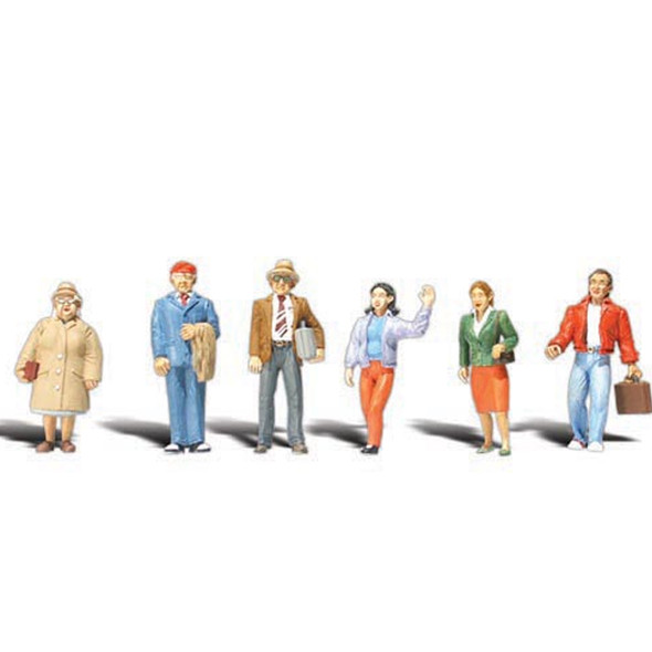 Woodland Scenics Accents A2036 Figures - Standing People - Pkg (6) 1/8'' Scale
