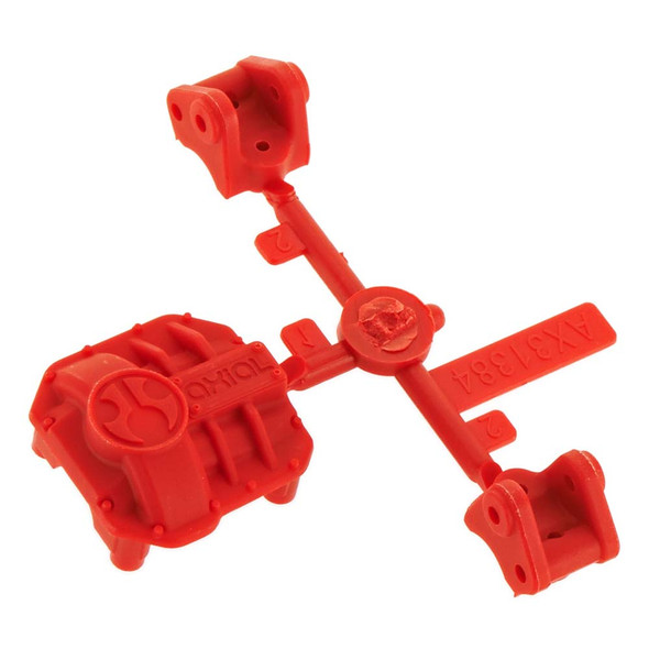 Axial AX31384 AR44 Differential Cover/Link Mounts Red : SCX10 II