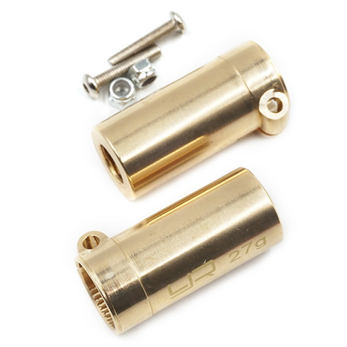 Yeah Racing AXSC-007 Brass Rear Axle Lock Out (2pcs) : Axial SCX10 II