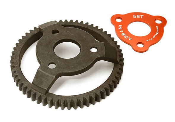 Integy Aluminum 32P 58T Spur Gear : Traxxas Bigfoot 2WD Monster Truck C28445RED