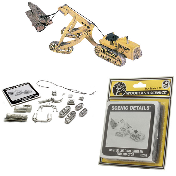 Woodland Scenics Details D246 Hyster Logging Cruiser and Tractor HO Scale Kit