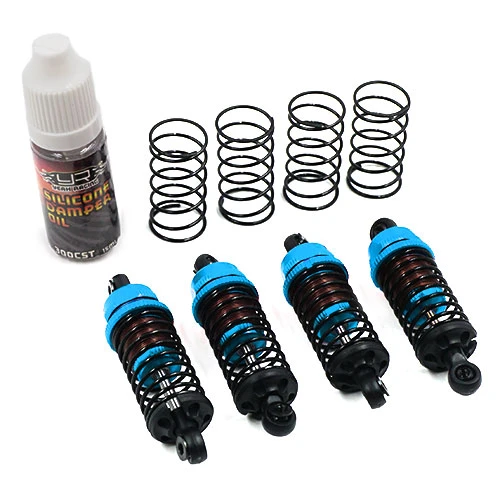 Yeah Racing DBB-1055BU QUTUS Slider 55mm Damper Shock Set (4) : 1/10 RC Drift Car Blue