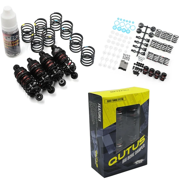 Yeah Racing DBB-2050BK QUTUS 50mm Damper Shock (4) : 1/10 Touring M-Chassis Car Black