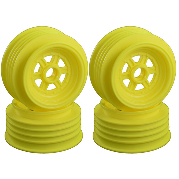 DE Racing Gambler Front Yellow Wheels (4Pcs) for 3/8" Bearing / Custom Works / GFRP