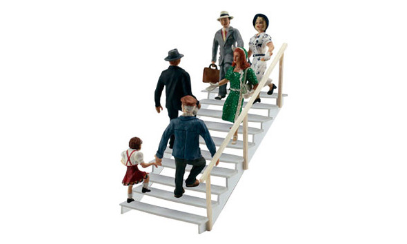 Woodland Scenics Taking The Stairs HO Train Figures A1954