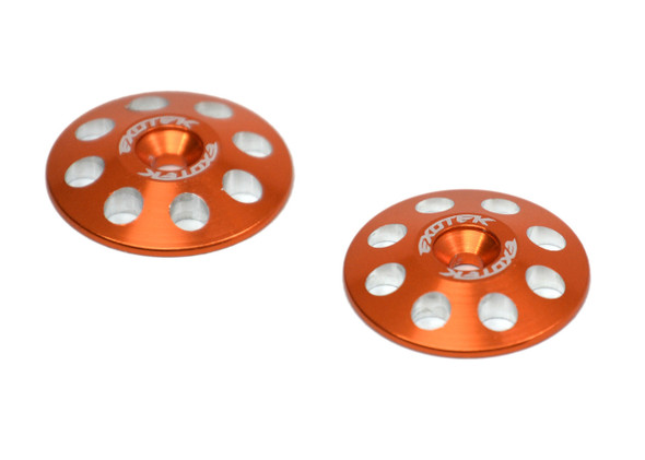 Exotek 1665ORG 1/8 XL Aluminum Wing Buttons 22MM Orange (2)