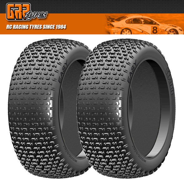 GRP GB07X 1:8 Buggy EASY X ExtraSoft Donut Tires w/ Insert (2) : Front / Rear