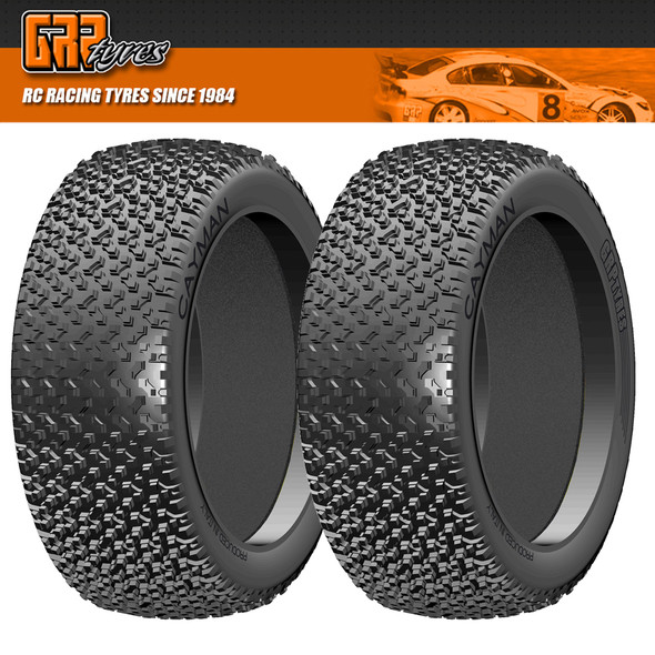 GRP GB12X 1:8 Buggy CAYMAN X ExtraSoft Donut Tires w/ Insert (2) : Front / Rear