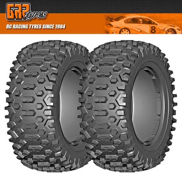 GRP GW96-P3 1:5 SCT CROSS P3 Medium 183mm Donut Tires NO Insert (2) : F/R