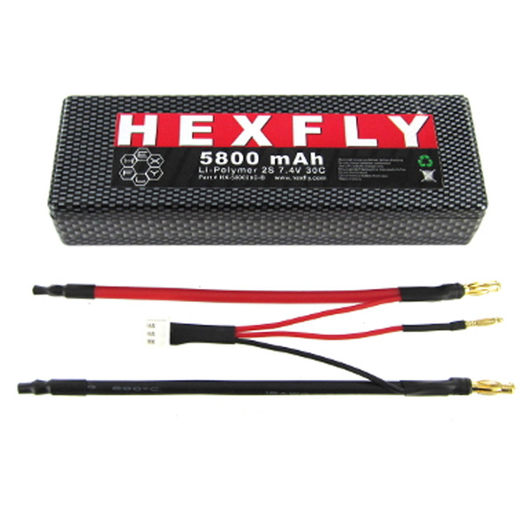 Redcat Hexfly 5800 Lipo Battery - 7.4V 2S 30C with No Connector