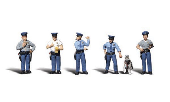 Woodland Scenics Policemen N Train Figures A2122