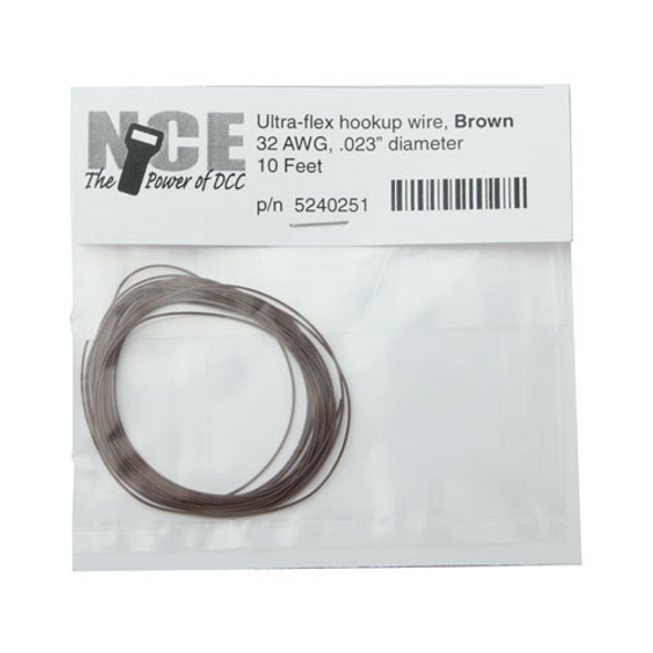 NCE 5240251 Ultraflex Wire 30 Gauge 10ft Brown